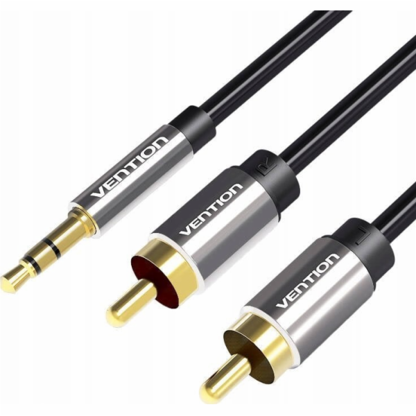 Vention BCFBH audio kabel 2 m 3.5mm TRRS 2 x RCA Černá