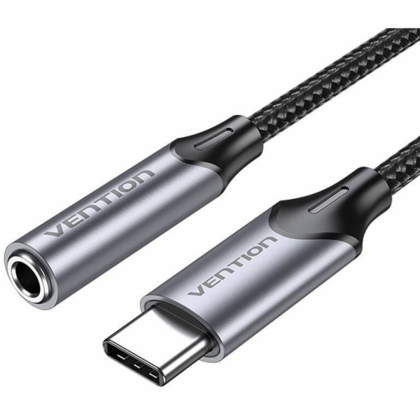 Vention BGMHA audio kabel 0,1 m 3.5mm USB typu C Šedá