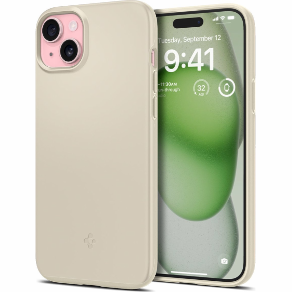 Spigen Spigen Thin Fit, němá béžová - iPhone 15 Plus