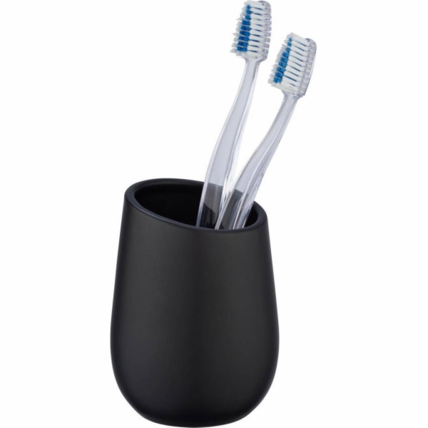 Wenko černý kelímek na štětce do koupelny