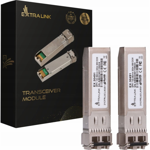 ExtraLink SFP modul EXTRALINK SFP+ 10G 850NM MM 300M 2 kusy