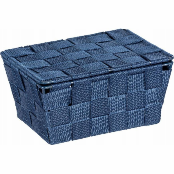 Wenko ADRIA Koupelnový koš s víkem, tmavě modrá, Wenko