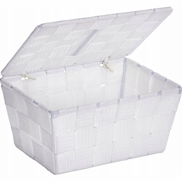 Wenko ADRIA BÍLÝ úložný koš s víkem, WENKO