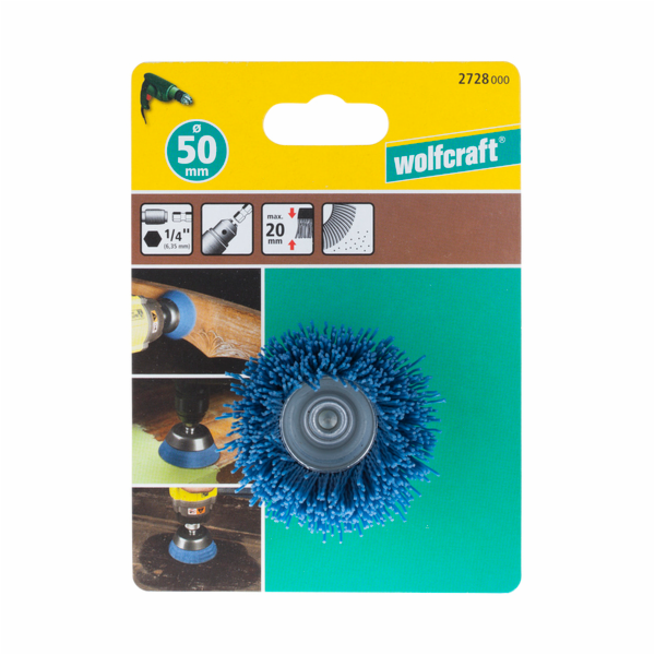 Wolfcraft Butt kartáč 50mm nylon (2728000)