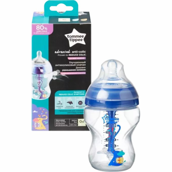 Tommee Tippee Advanced Antikoliková láhev zdobená 3m+ 260...