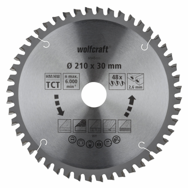 Wolfcraft pilový kotouč pro pokos.pily čisté řezy o254×30...