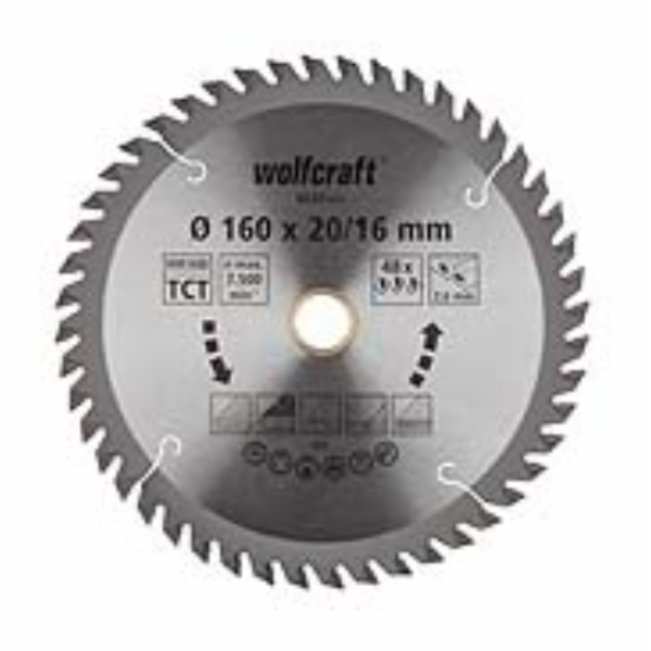 Wolfcraft pilový kotouč čisté řezy ?160x20,16 Z48 6630000