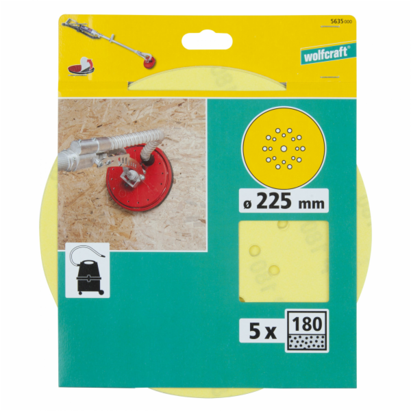 Wolfcraft samodržné brusné kotouče K180, pr. 225mm 563500