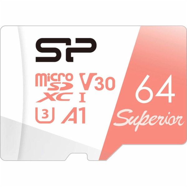 Silicon Power Paměťová karta Superior MicroSDXC 64 GB tří...