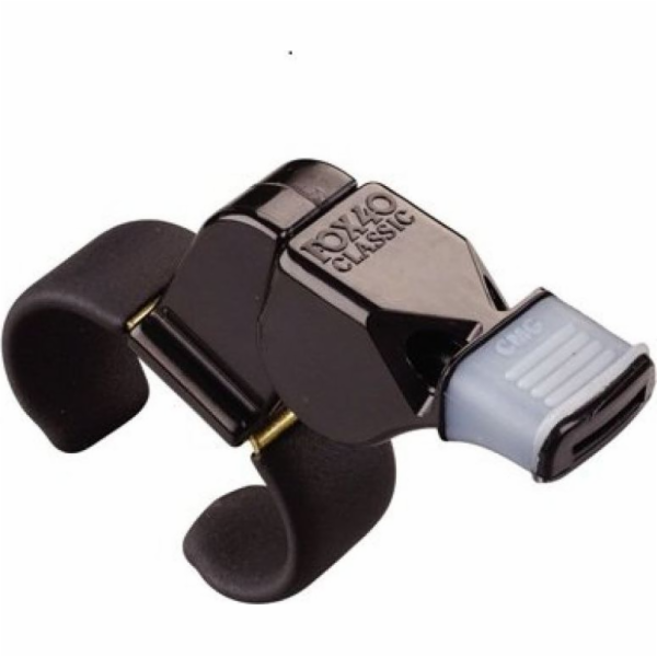 Fox Píšťalka FOX 40 CLASSIC s úchytem na prst, černá