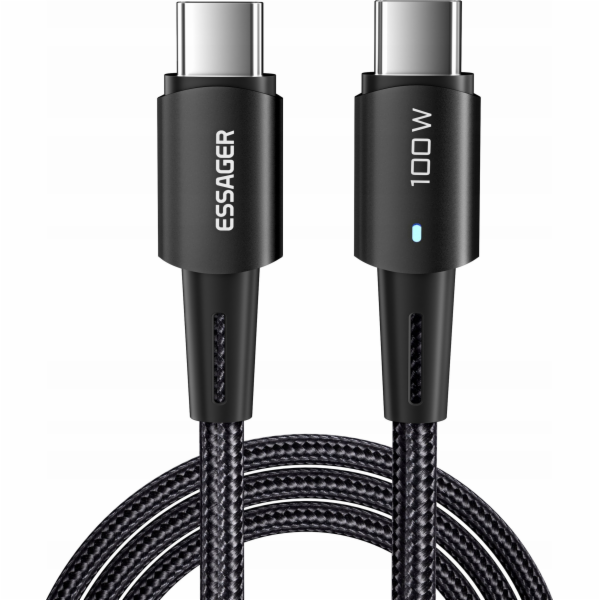 Kabel USB-C na USB-C 100W Essager 1 m (černý)