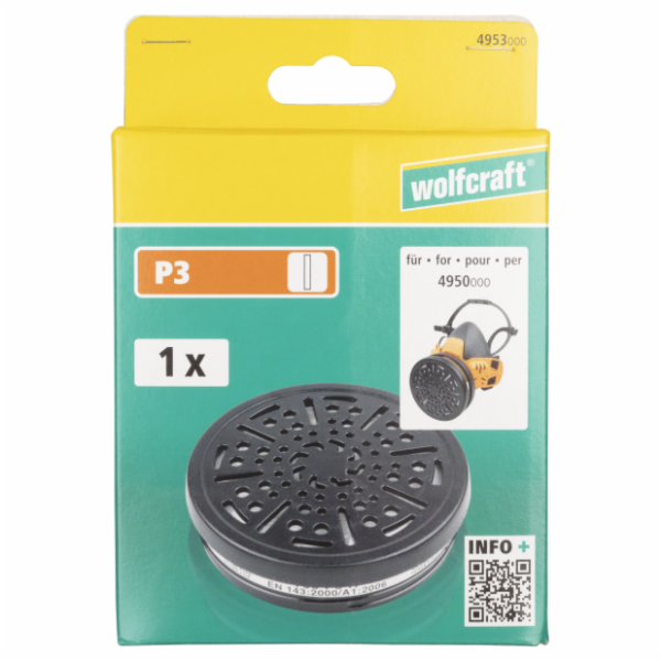 Wolfcraft Respirátorový filtr P3 4953000