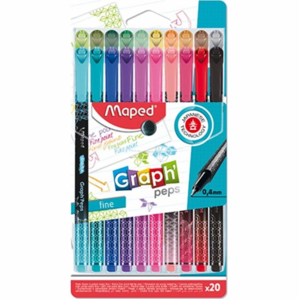 Maped Liner Graph Peps Deco Fineliner 20 barev