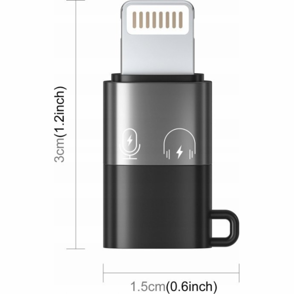 Puluz Adaptér PU649B Lightning na USB-C, černý (SB8500)