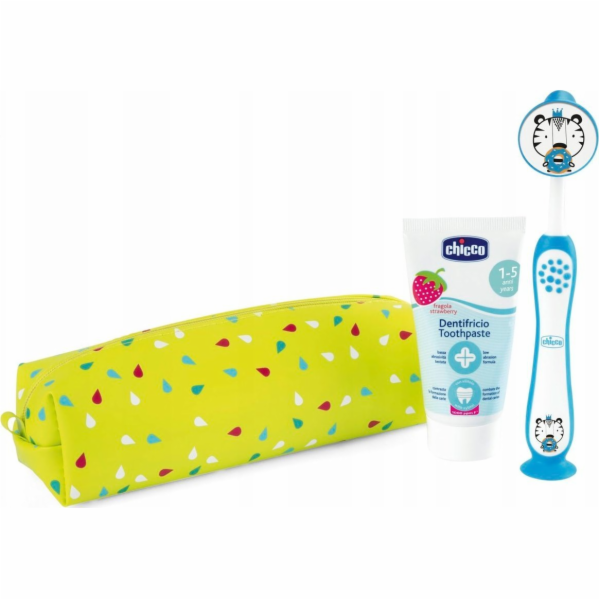 Chicco 175543 SADA PASTA + ZUBNÍ KARTÁČEK + TYGŘÍ POUZDRO...