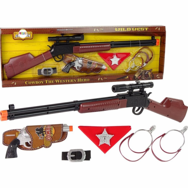 LeanToys Sada brokovnic a revolverů Cowboy Sheriff