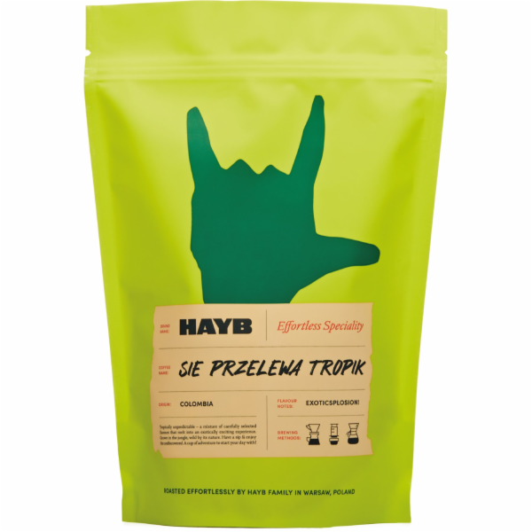 HAYB Kávová zrna HAYB - Přelévací filtr Tropik 1kg