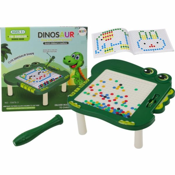 LeanToys Magnetická vzdělávací deska s dinosauří podložko...