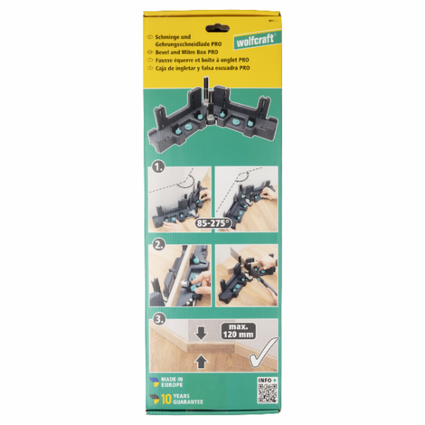 Wolfcraft PROFI pokosnice a řezaci šablona 120mm 6956000