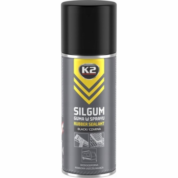 K2 K2 Gumový sprejový nátěr SILGUM černý 400 ml
