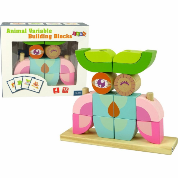Lean Sport Kreativní 3D Puzzle Dřevěné Bloky Sova