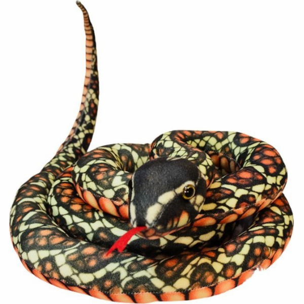 LeanToys Plyšová hračka Had hnědá 200 cm