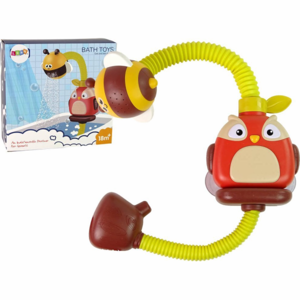LeanToys Hračka do koupele Sova – včela do sprchy