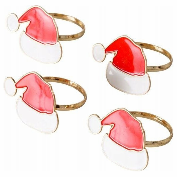 Boltze Kroužky na ubrousky s vánočním motivem TIPSY, 4 ks.