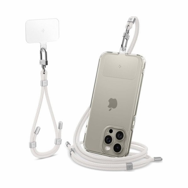 Spigen Cross Body Strap + Wrist Strap - Pearl White