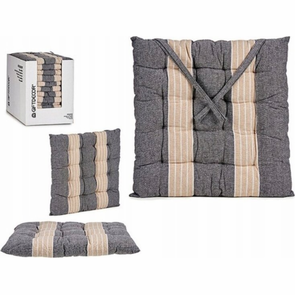 Giftdecor NOMO Pruhovaný polštář na židli s vázaným vzore...