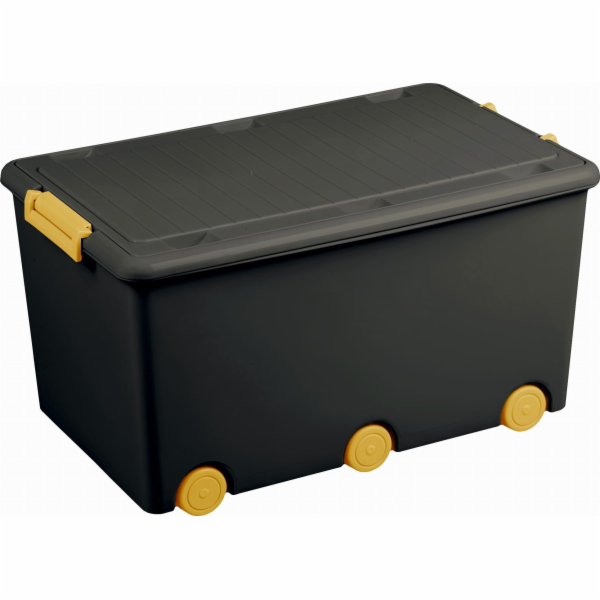 Tega Baby Velká kolečková přepravka Grafit se žlutou 60l