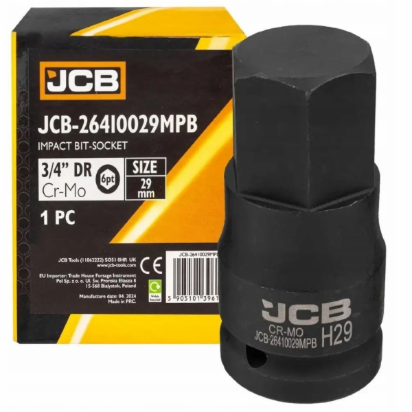 JCB Nástrčný klíč Impact Bit 3/4 29 mm (6hranný)