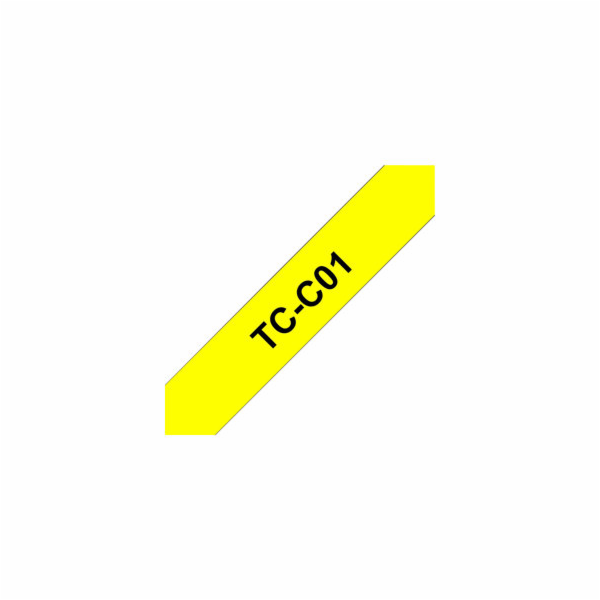 Brother TCC01 - 12 mm x 6.7 m - černá na fluorescentním ž...