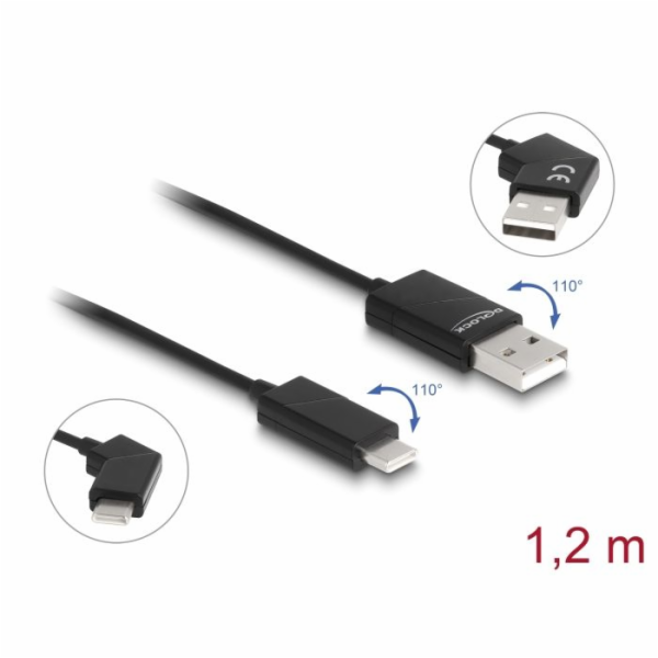 Delock Kabel ze zástrčky USB 2.0 Typ-A na zástrčku USB Ty...