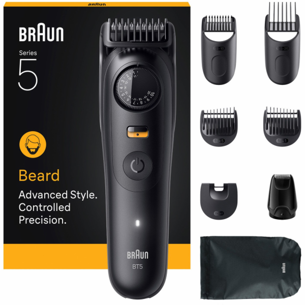 Zastřihovač vousů Braun 5 BT5560, li-ion, černý
