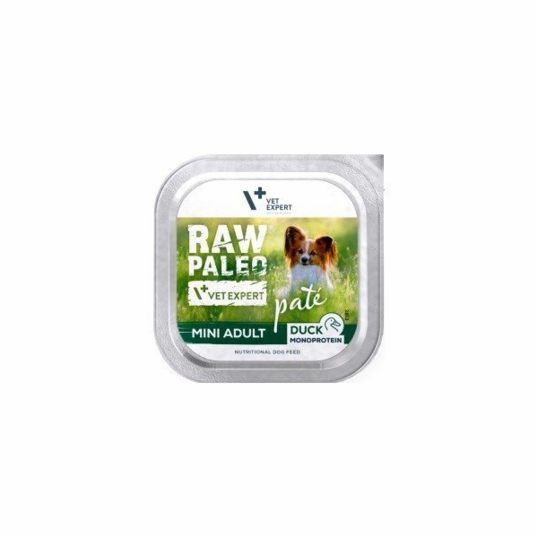 VETEXPERT Raw Paleo Pâte Mini Adult Duck - vlhké krmivo p...