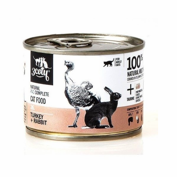 3COTY 26. Turkey and rabbit - mokré krmivo pro kočky - 180g