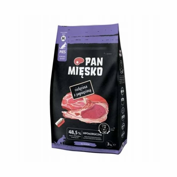 PAN MIĘSKO Veal with lamb M - suché krmivo pro psy - 3kg