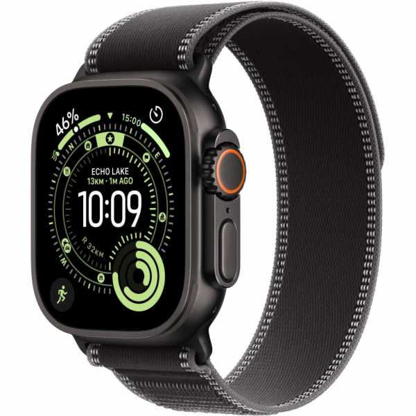Apple Watch Ultra 3 (schwarz, 49 mm, Trail Loop schwarz/k...