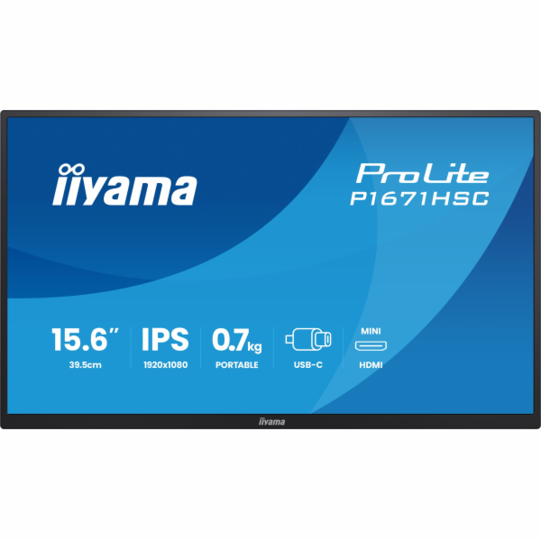 iiyama ProLite/P1671HSC-B1/15,6"/IPS/FHD/60Hz/3ms/Černá/3R