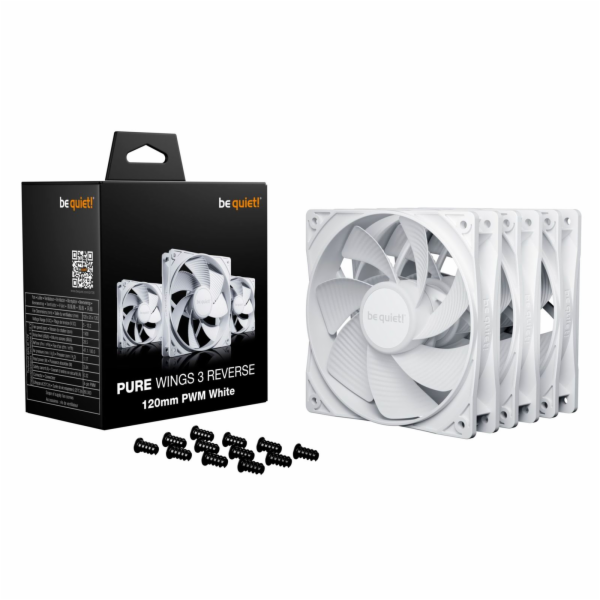 be quiet! Pure Wings 3 120mm PWM Reverse White 3-Pack