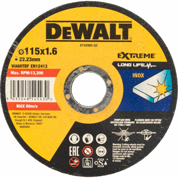 DeWalt DT43905-QZ Metall-Trennscheibe 115mm