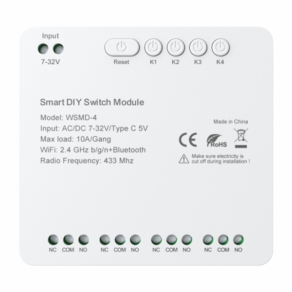 Modul chytrého spínače Avatto WSMD-4 32V pro kutily