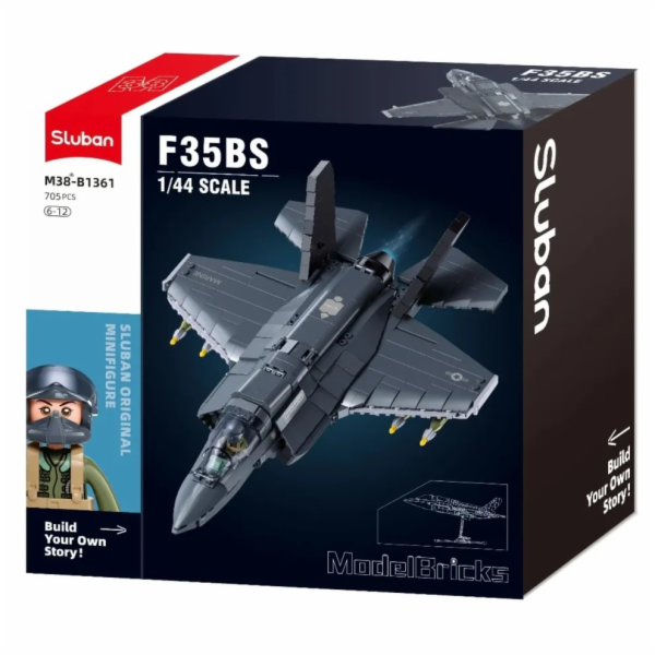 Sluban Model Bricks M38-B1361 Stíhací letoun F-35BS v měř...