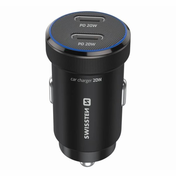 Swissten  Cl Adaptér 2x USB-C PD, 20W Černý