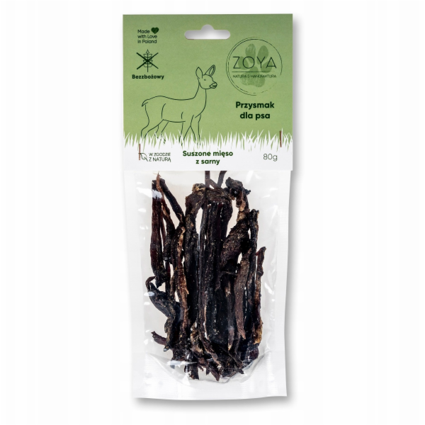 ZOYA Dried deer meat - pamlsek pro psa - 80g