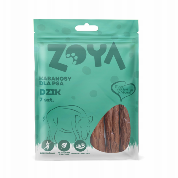 ZOYA Kabanos z dzika przysmak dla psów 7szt