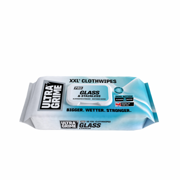 Profi čisticí ubrousky ULTRAGRIME® SKLO a NEREZ 50ks XXL
