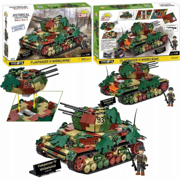 Cobi&nbsp;Klocki&nbsp;Flakpanzer&nbsp;IV&nbsp;Wirbelwind&nbsp;bloky&nbsp;1195&nbsp;kusů
