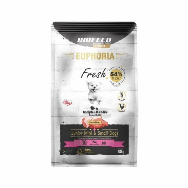 EUPHORIA Fresh Junior Turkey with rabbit XS/S - suché krm...